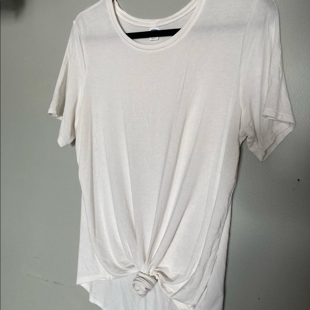 Old Navy Luxe L White T Shirt